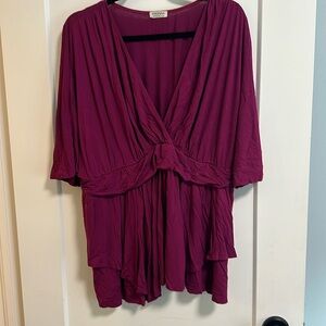 Pink empire waist top